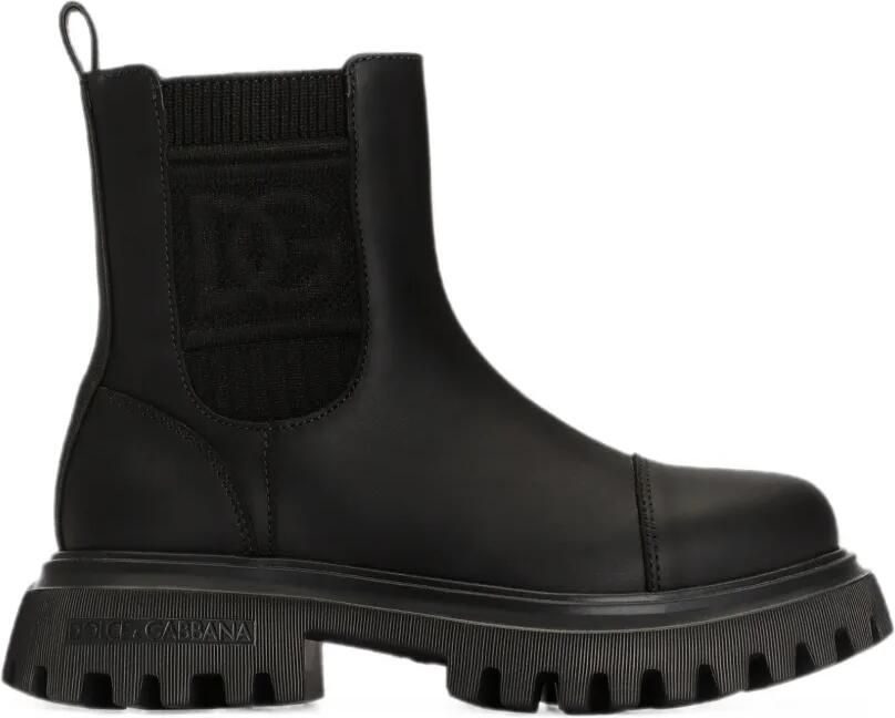 Dolce & Gabbana Kids Kalfsleren laarzen Zwart