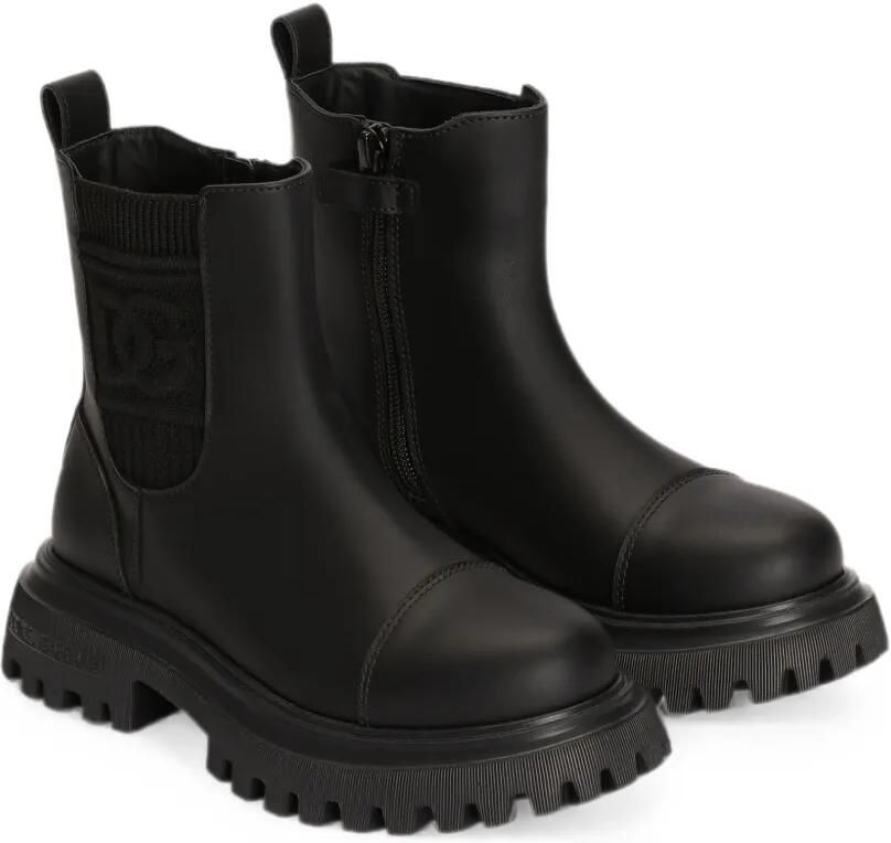 Dolce & Gabbana Kids Kalfsleren laarzen Zwart - Foto 2