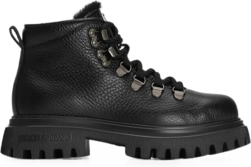 Dolce & Gabbana Kids Kalfsleren laarzen Zwart