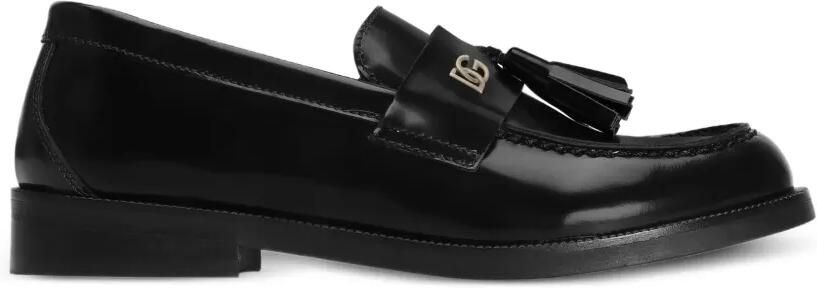 Dolce & Gabbana Kids Kalfsleren loafers Zwart