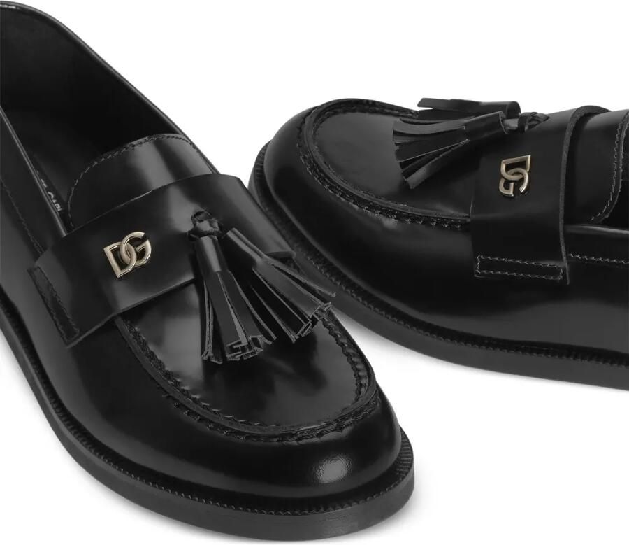 Dolce & Gabbana Kids Kalfsleren loafers Zwart - Foto 4