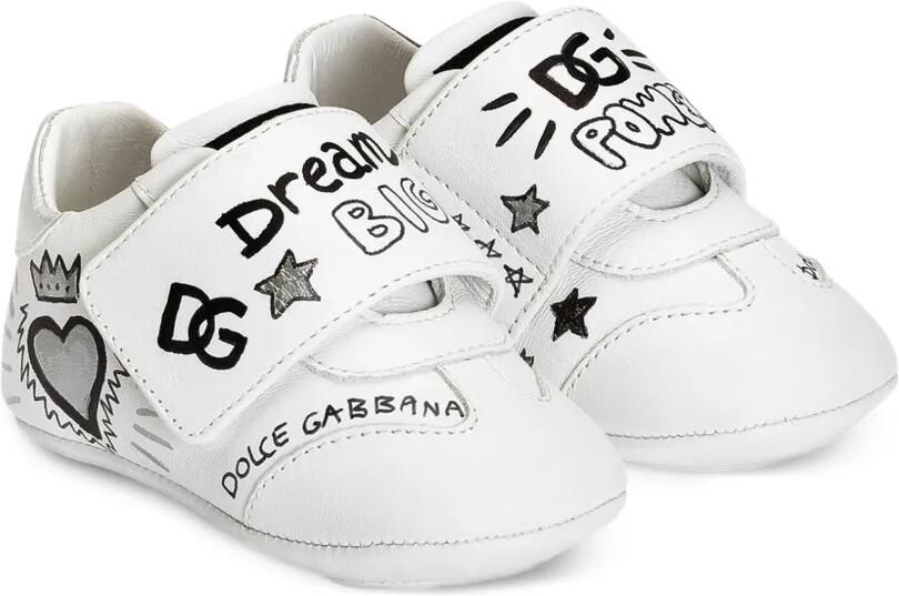 Dolce & Gabbana Kids Lamsleren sneakers Wit