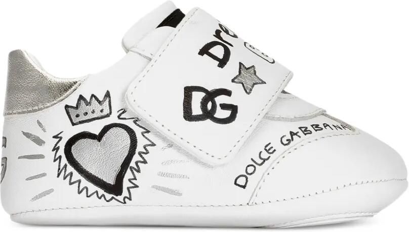 Dolce & Gabbana Kids Lamsleren sneakers Wit - Foto 3