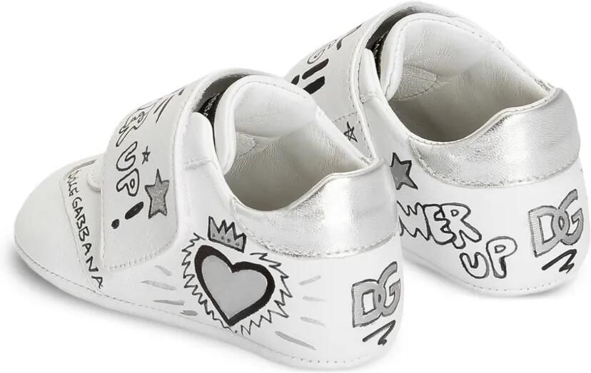 Dolce & Gabbana Kids Lamsleren sneakers Wit - Foto 2