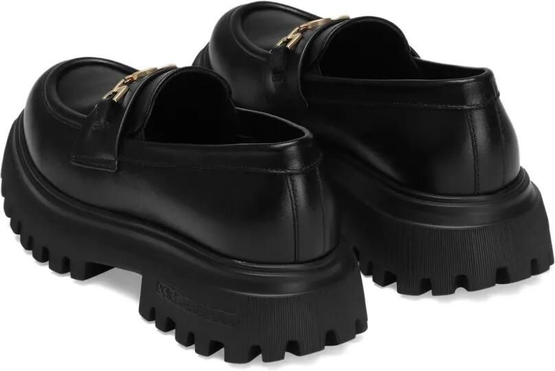 Dolce & Gabbana Kids Leren loafers met chunky zool Zwart - Foto 4