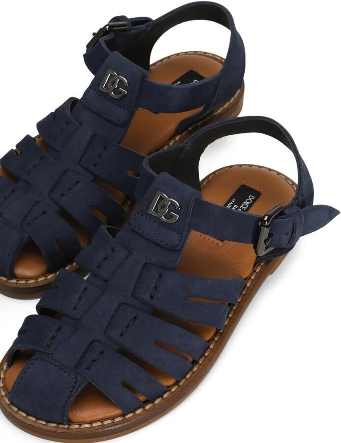 Dolce & Gabbana Kids Leren sandalen Blauw - Foto 2