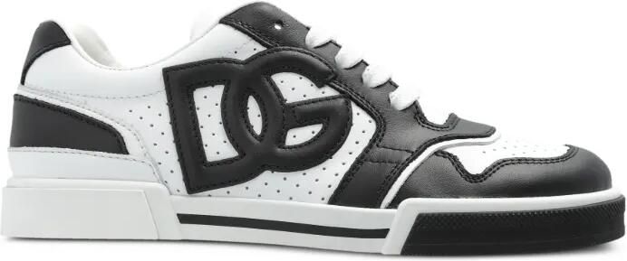 Dolce & Gabbana Kids Leren sneakers met logoplakkaat Zwart