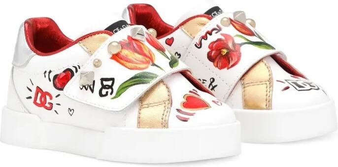 Dolce & Gabbana Kids Leren sneakers Wit