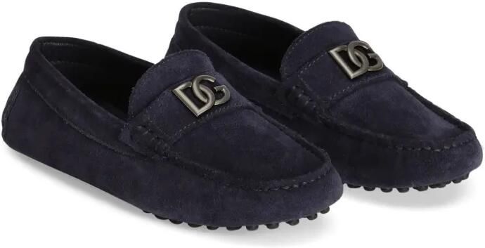 Dolce & Gabbana Kids Loafers met logoplakkaat Blauw