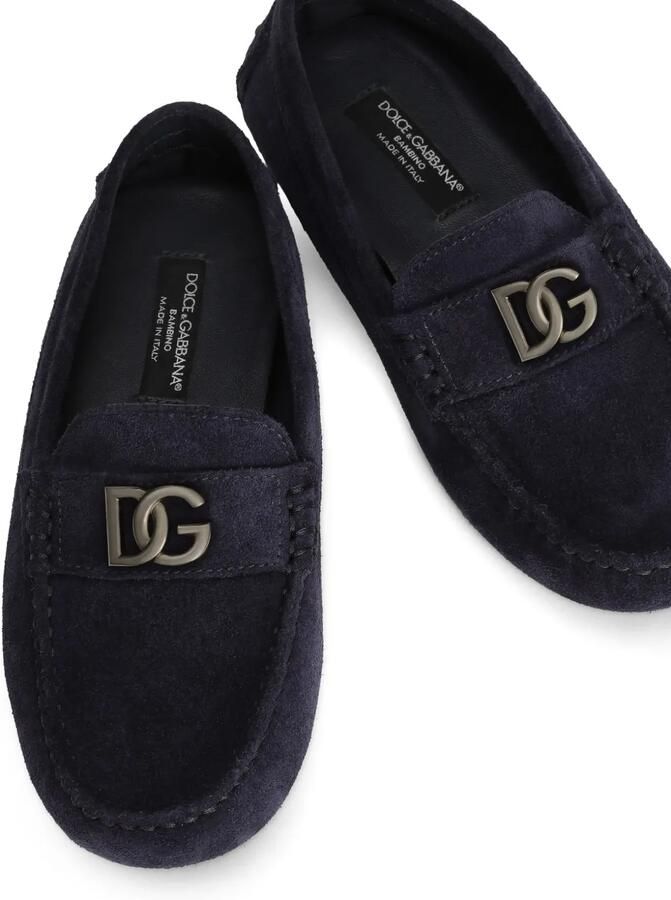 Dolce & Gabbana Kids Loafers met logoplakkaat Blauw - Foto 2