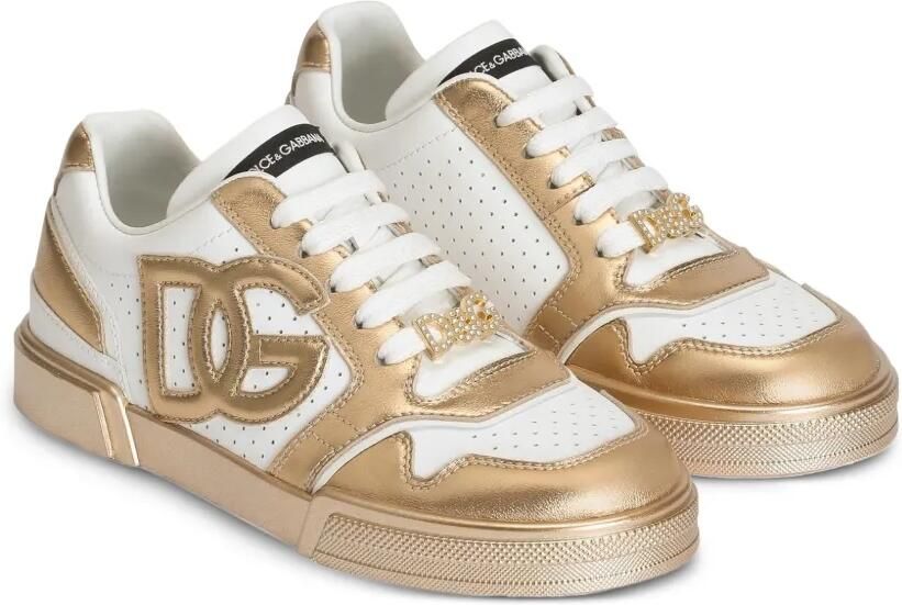 Dolce & Gabbana Kids New Roma sneakers van kalfsleer Wit