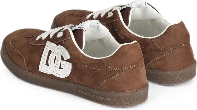 Dolce & Gabbana Kids Nubuck DG Original sneakers Bruin - Foto 3