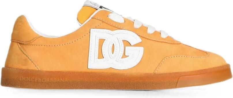 Dolce & Gabbana Kids Nubuck DG Original sneakers Geel