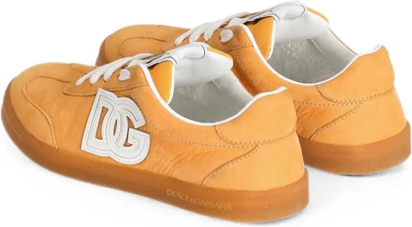 Dolce & Gabbana Kids Nubuck DG Original sneakers Geel - Foto 3
