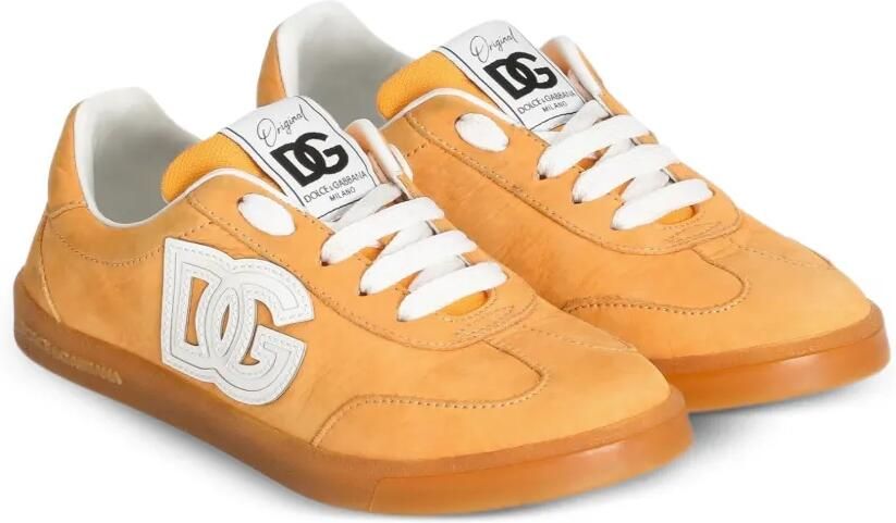 Dolce & Gabbana Kids Nubuck DG Original sneakers Geel - Foto 2