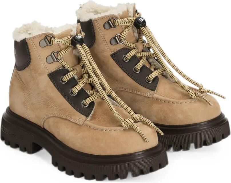 Dolce & Gabbana Kids Nubuck laarzen Beige