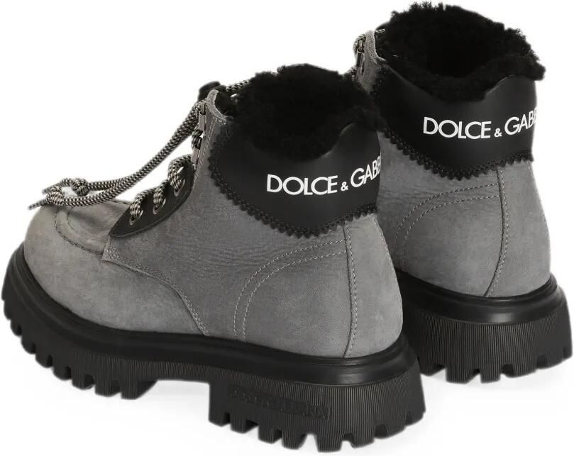 Dolce & Gabbana Kids Nubuck laarzen Grijs - Foto 2