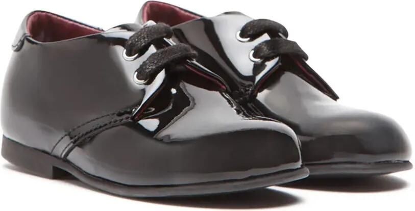 Dolce & Gabbana Kids patent-leather derby shoes with logo Zwart - Foto 3