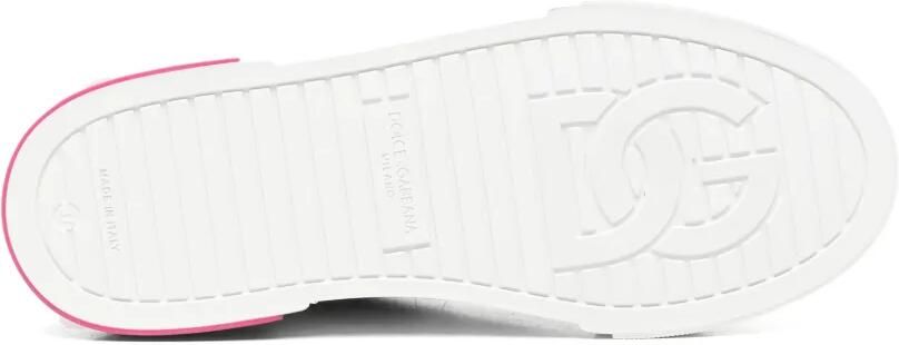 Dolce & Gabbana Kids Portofino Licht sneakers met graffiti-print Wit - Foto 3