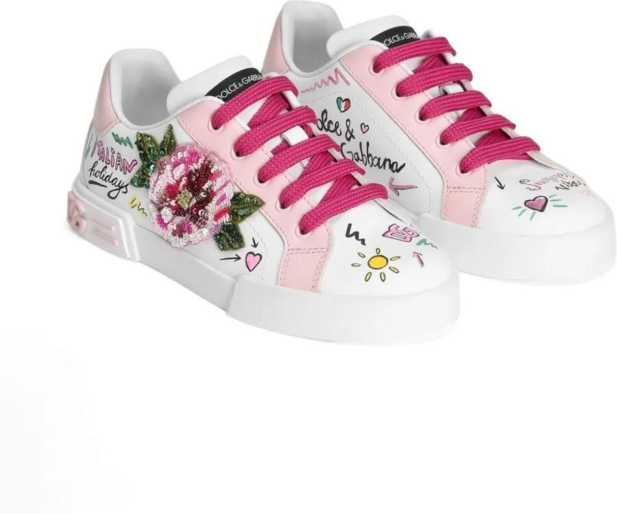 Dolce & Gabbana Kids Portofino Light sneakers Wit