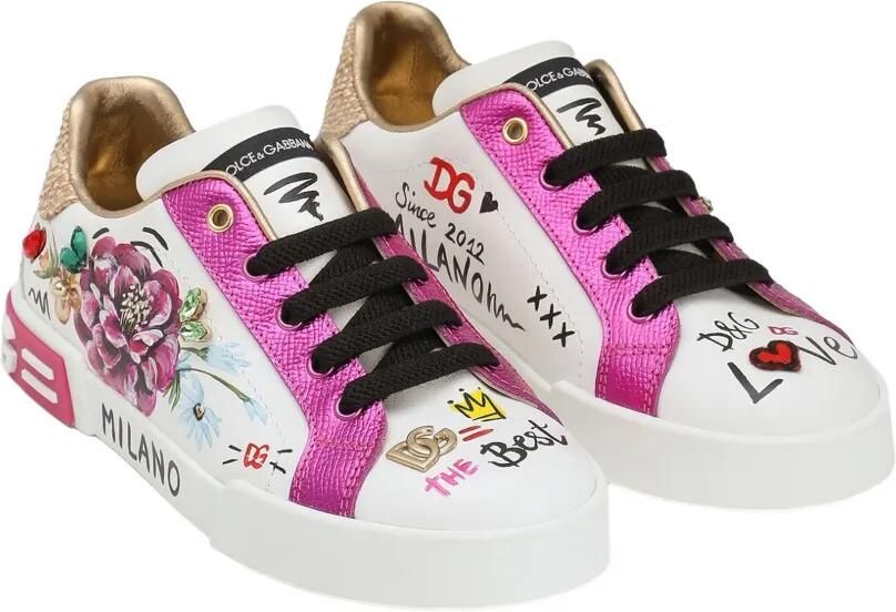 Dolce & Gabbana Kids Portofino sneakers Wit