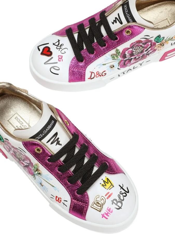 Dolce & Gabbana Kids Portofino sneakers Wit - Foto 2
