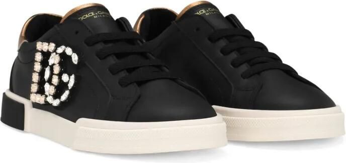 Dolce & Gabbana Kids Portofino Vintage sneakers Zwart