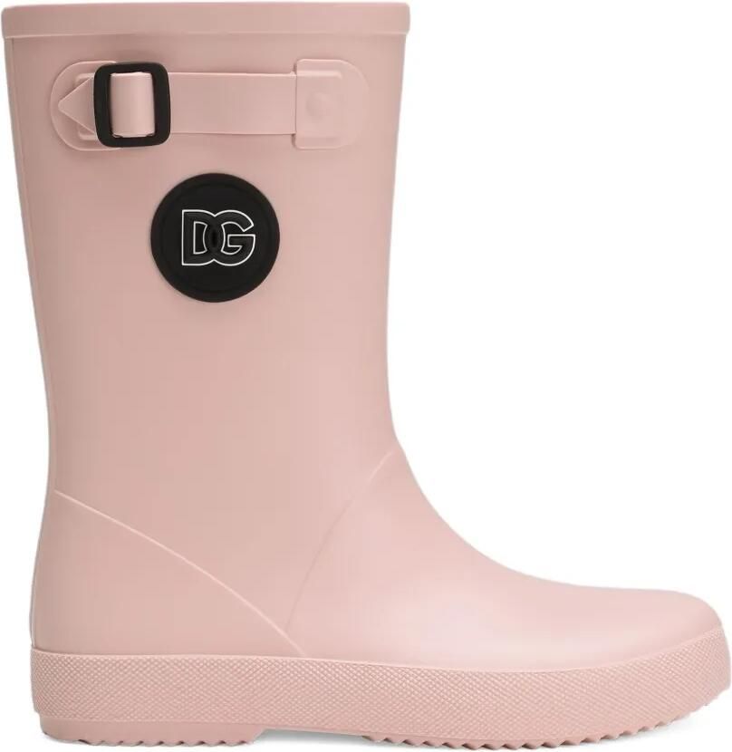 Dolce & Gabbana Kids Regenlaarzen met gespdetail Roze