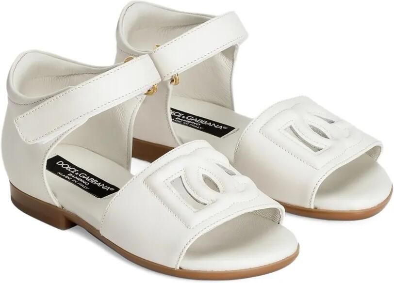 Dolce & Gabbana Kids Sandalen met DG-reliëf Wit