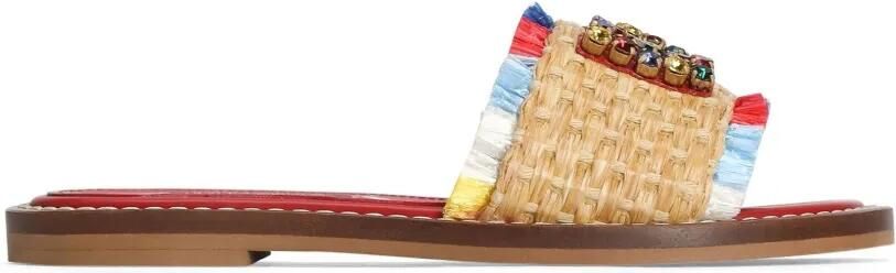 Dolce & Gabbana Kids Sandalen met franjes Beige - Foto 4