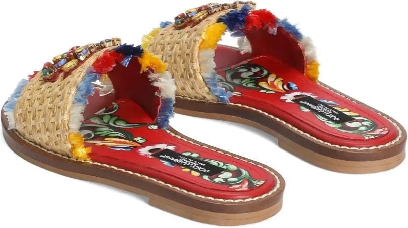 Dolce & Gabbana Kids Sandalen met franjes Beige - Foto 3