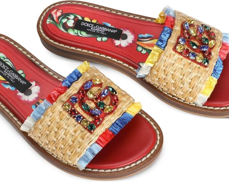 Dolce & Gabbana Kids Sandalen met franjes Beige - Foto 2