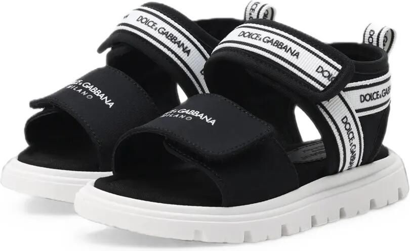 Dolce & Gabbana Kids Sandalen met klittenband Zwart