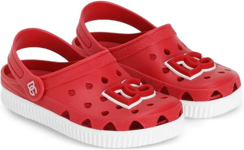 Dolce & Gabbana Kids Sandalen met logo-applicatie Rood