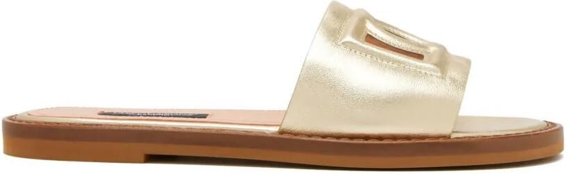 Dolce & Gabbana Kids Sandalen met logo Goud