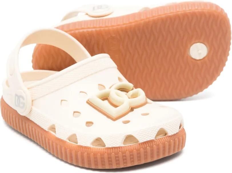 Dolce & Gabbana Kids Sandalen met logo-reliëf Geel - Foto 3