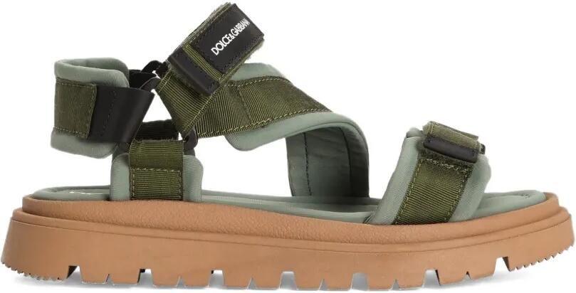 Dolce & Gabbana Kids Sandalen met logopatch Groen - Foto 4