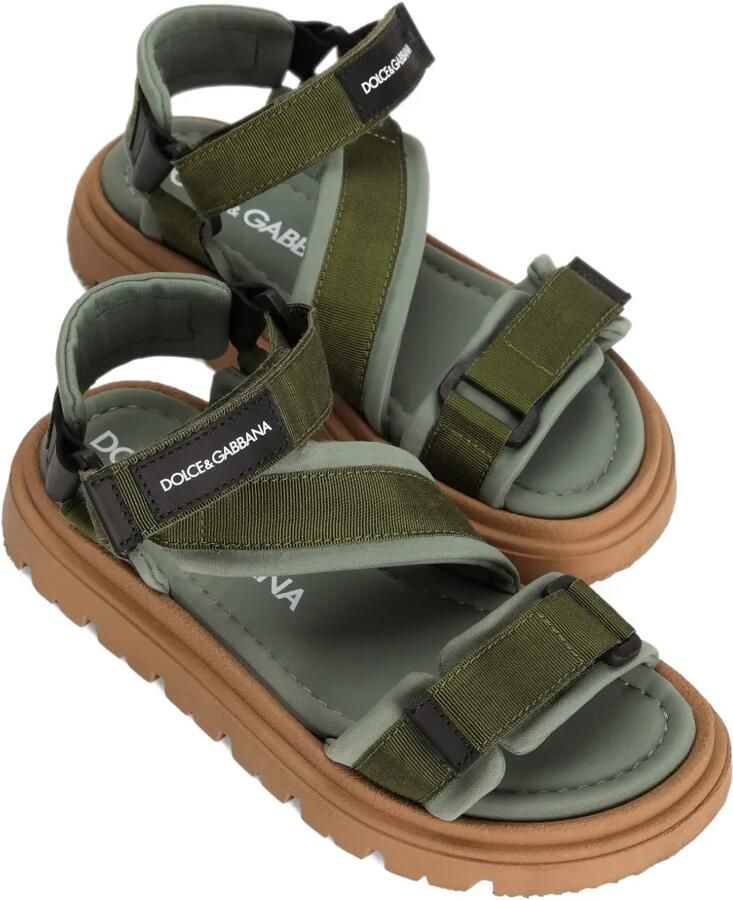 Dolce & Gabbana Kids Sandalen met logopatch Groen - Foto 2