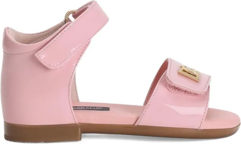 Dolce & Gabbana Kids Sandalen met logoplakkaat Roze - Foto 4