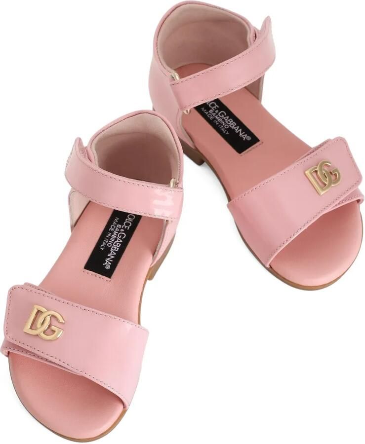 Dolce & Gabbana Kids Sandalen met logoplakkaat Roze - Foto 2