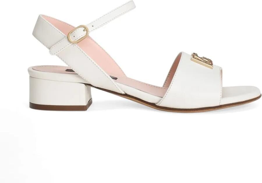 Dolce & Gabbana Kids Sandalen met logoplakkaat Wit