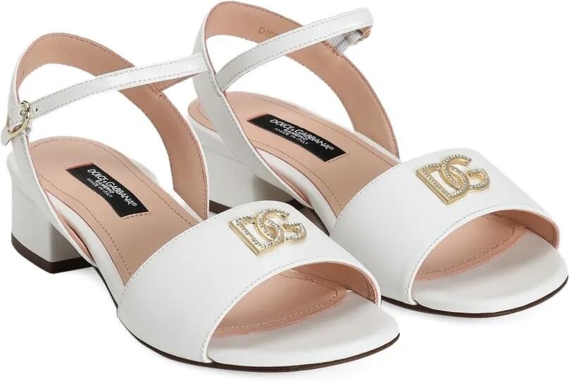Dolce & Gabbana Kids Sandalen met logoplakkaat Wit