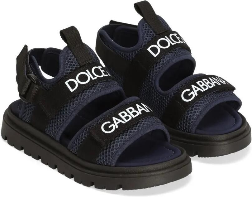 Dolce & Gabbana Kids Sandalen met logoprint Blauw