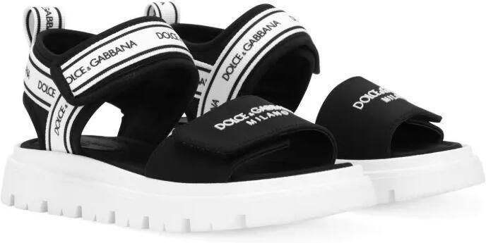 Dolce & Gabbana Kids Sandalen met logoprint Zwart