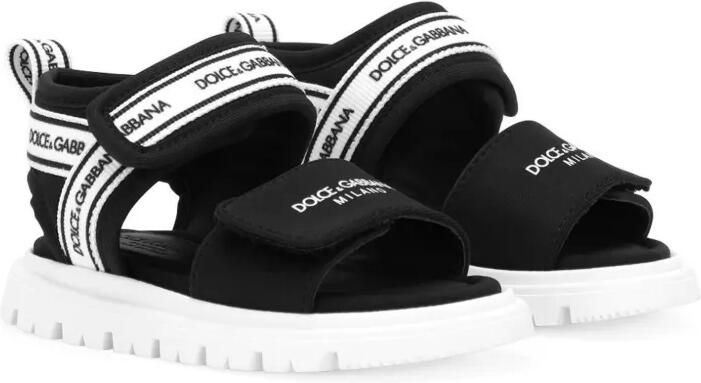 Dolce & Gabbana Kids Sandalen met logoprint Zwart