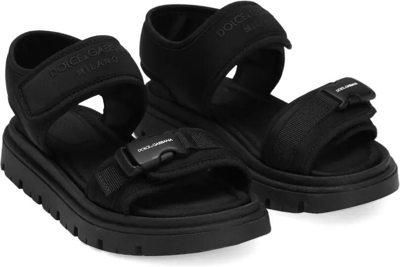 Dolce & Gabbana Kids Sandalen met logoprint Zwart