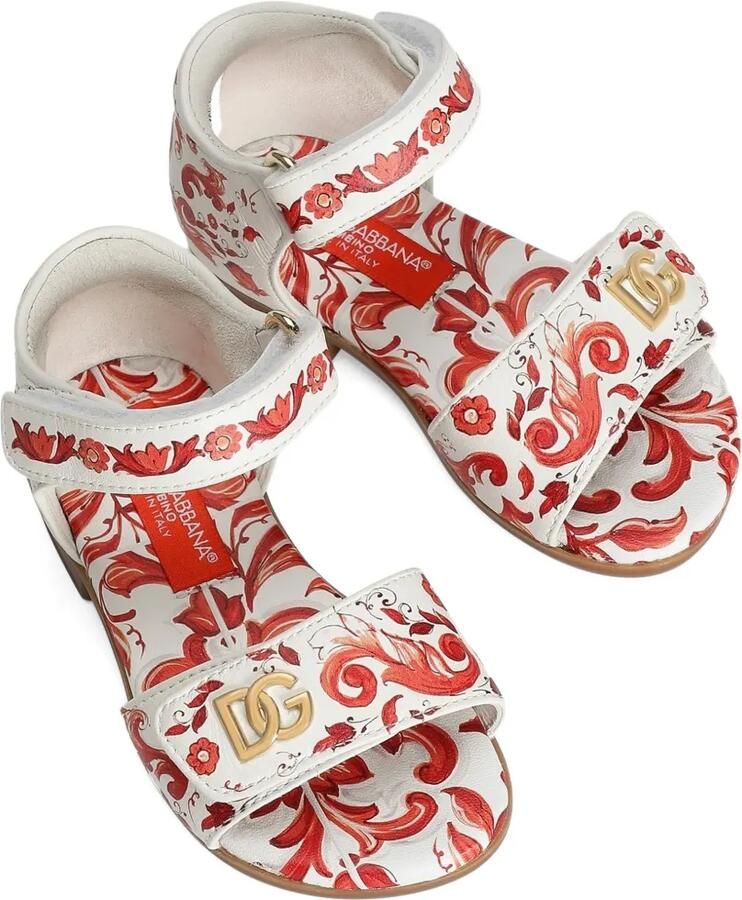 Dolce & Gabbana Kids Sandalen met print Wit - Foto 2