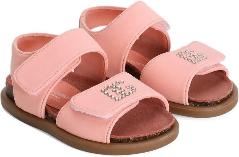 Dolce & Gabbana Kids Sandalen met stras Roze