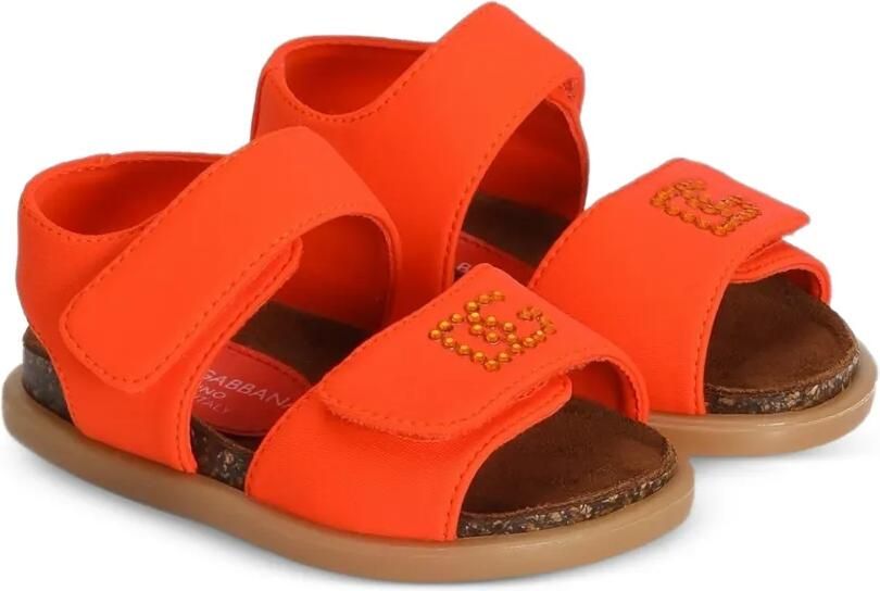 Dolce & Gabbana Kids Sandalen met strass Oranje