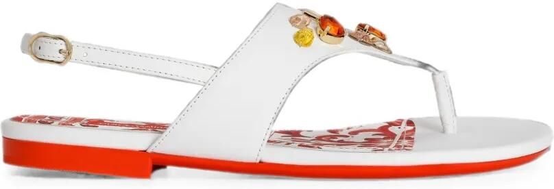 Dolce & Gabbana Kids Sandalen verfraaid met kristallen Wit